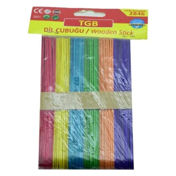 TGB Geniş Dil Çubuğu Renkli 50 Adet - Görsel 4