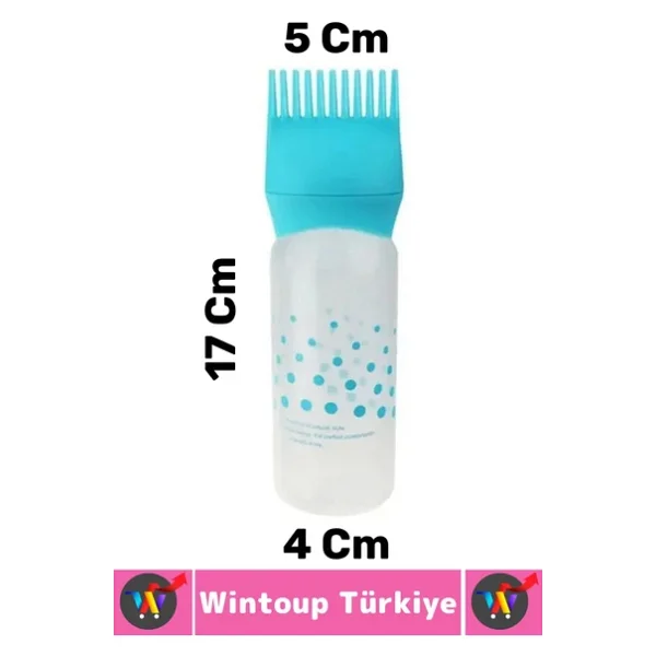Yüksek Kaliteli Saç Bakımı Boya Yağ Krem Kolay Uygulama Çok Şık Taraklı Saç Uygulama Şişesi 1 Adet - Görsel 5