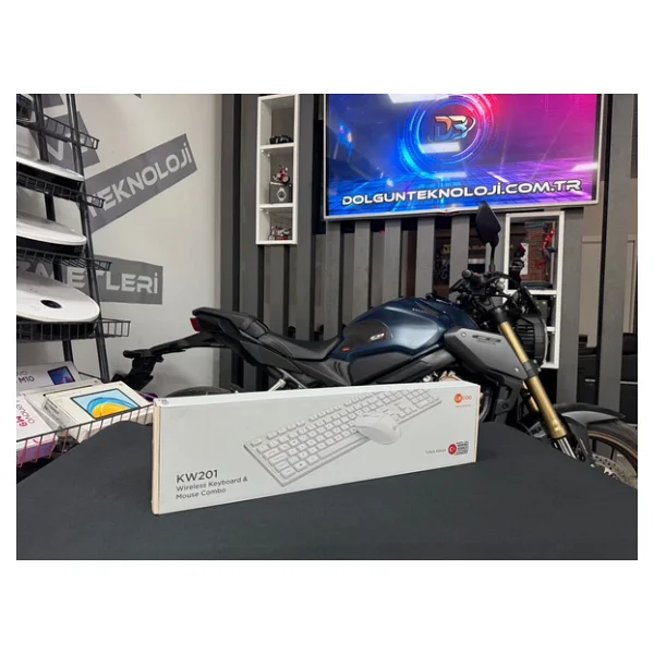 Lenovo Lecoo KW201 Beyaz Kablosuz Klavye Mouse Seti - Görsel 2