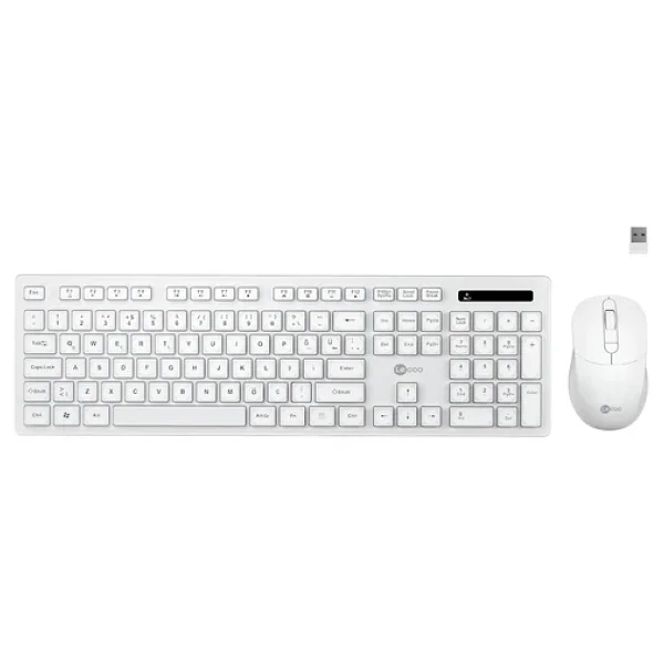 Lenovo Lecoo KW201 Beyaz Kablosuz Klavye Mouse Seti - Görsel 3