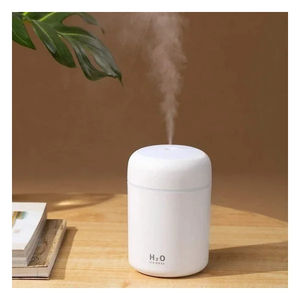 Robeve 300 ml Ultrasonik Hava Nemlendirici Ortam Nemlendirici Işıklı Hava Nemlendirici Buharlı Nemlendirici Buhar Makinesi ve Aroma Difüzörü H2O Nemlendirici Oda Nemlendirici Hava Temizleyici - Beyaz - Görsel 5