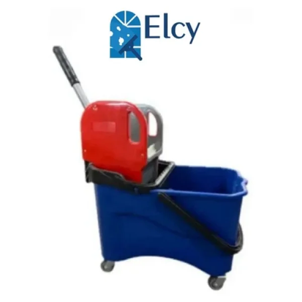 ELCY Tek Kovalı Çelik Pressli Krom Temizlik Arabası Ve Paspas Arabası Temizlik Seti Islak Mop Seti - Görsel 2