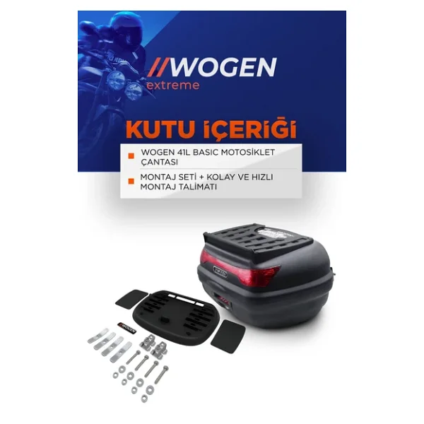 Wogen WG41 41 lt Arka Motosiklet Çantası - Görsel 5