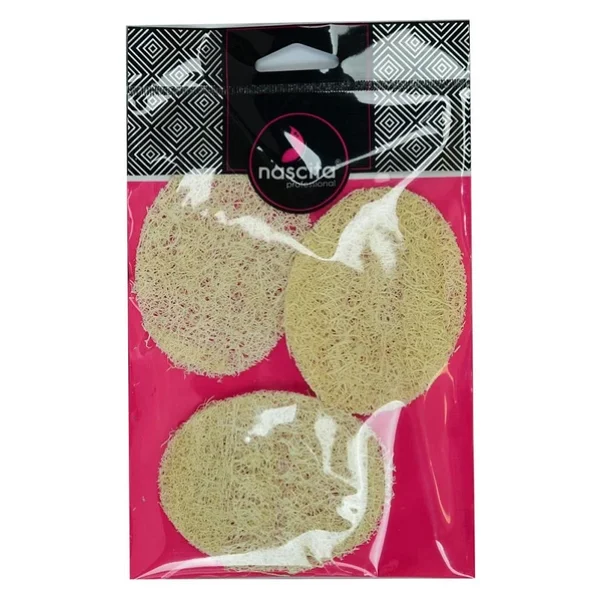 Doğal Kabak Lifli Peeling Oval Yüz Pedi Kese 3 Adet 9x7 Cm - Görsel 3