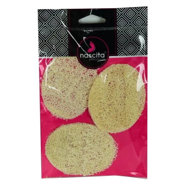 Doğal Kabak Lifli Peeling Oval Yüz Pedi Kese 3 Adet 9x7 Cm - Görsel 4