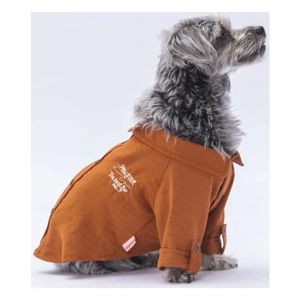 Pawstar Kahve Linen Look Kedi Ve Küçük Irk Köpek Gömleği - Görsel 4