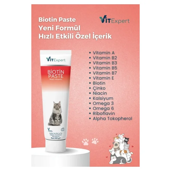 Vitexpert Biotin 100 gr Malt Kedi Macunu - Görsel 7