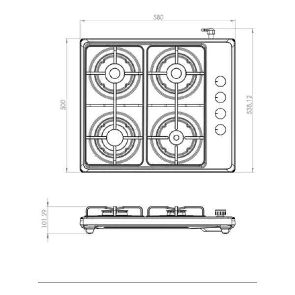 Luxell LX-420 F Beyaz Set Üstü Ocak - Görsel 6