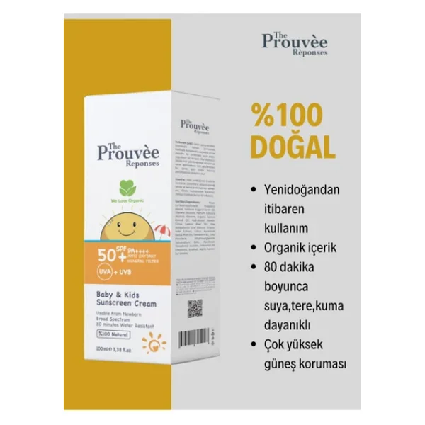 The Prouvee Reponses 50 Spf Bebek Çocuk Güneş Kremi 100Ml - Görsel 2
