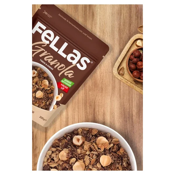 Fellas Fındıklı ve Kakaolu Granola 200 gr 3'lü - Görsel 3