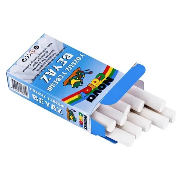 Nova Color Tozsuz Tebeşir Beyaz 10lu Nc4110 - Görsel 2