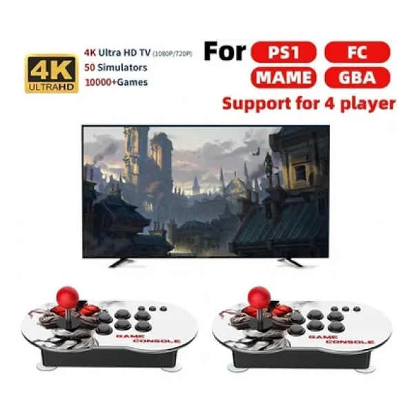 M9 64GB Arcade Retro 4K HDMI Oyun Konsolu 10000 Oyun Çift Kontroller - Görsel 2