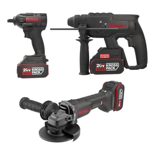 Kress KRKS1 KUB30.2 + KU390.4 + KUH10.2 Altı Akülü 4 Ah Kombo Set - Görsel 5