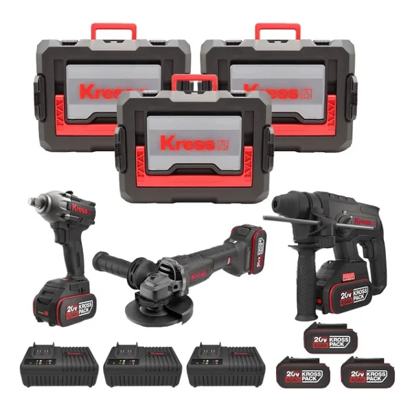 Kress KRKS1 KUB30.2 + KU390.4 + KUH10.2 Altı Akülü 4 Ah Kombo Set - Görsel 4