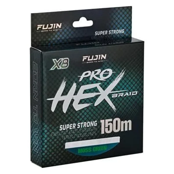 Fujin Pro Hex Braid 8X 150 m 0.16 mm 8.5 kg Moss Green İp Misina - Görsel 4