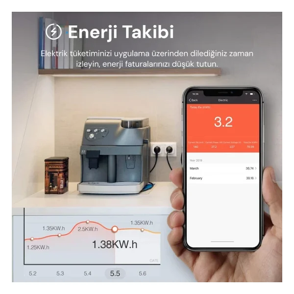 Yeco SP-16 Wi-Fi 2'li Akıllı Priz - Görsel 8