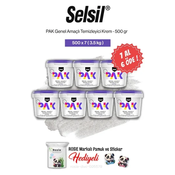Selsil Pak Genel Amaçlı Temizleyici Krem 500 Gr 7 Al 6 Öde Ve Rosie Pamuk - Görsel 2