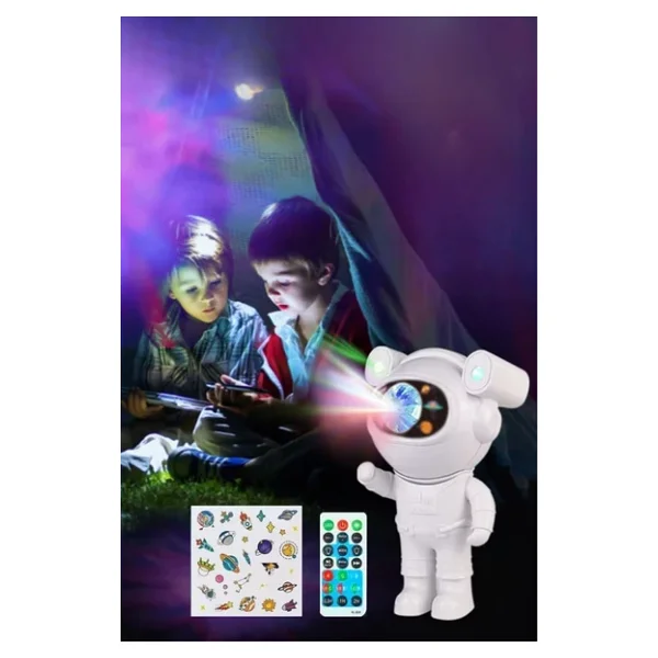 BUFFER Stickerlı ,Kumandalı ASTRONOT Model Gece Lambası - Görsel 6