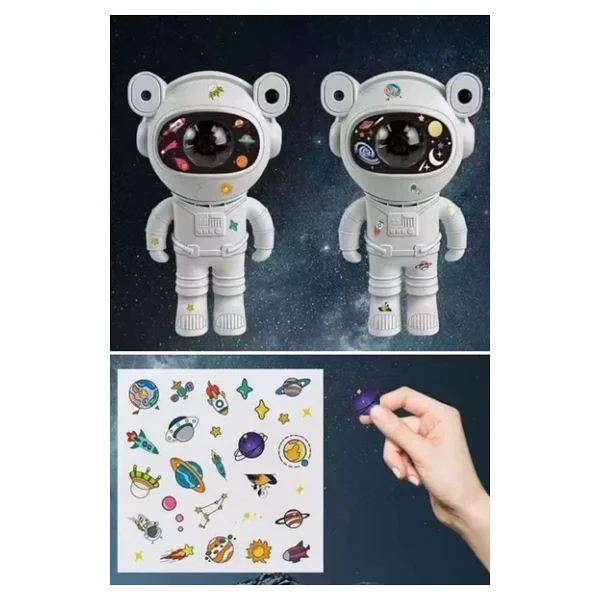 BUFFER Stickerlı ,Kumandalı ASTRONOT Model Gece Lambası - Görsel 7