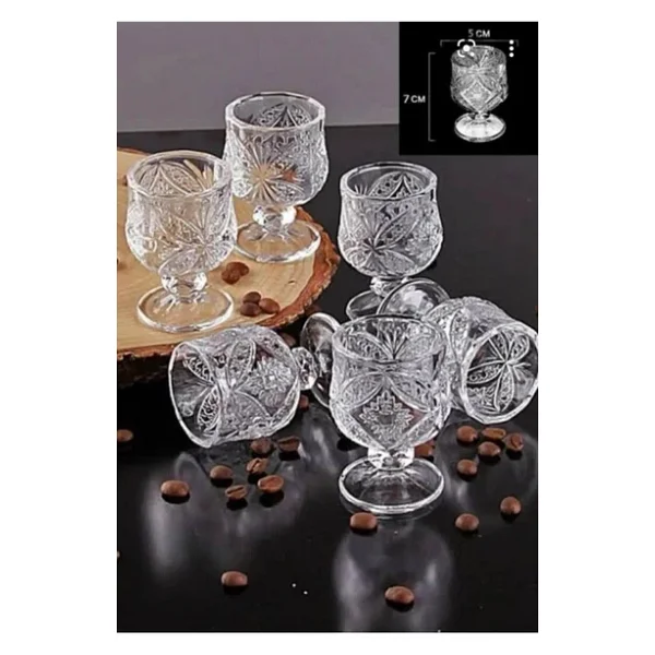 Kristal Kahve Yanı Bardağı 6Lı Royaleks-R1720 - Görsel 3
