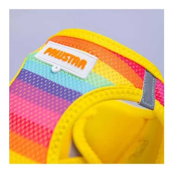 Pawstar Rainbow Air-Mesh Göğüs Tasması Kedi Köpek Göğüs Tasması Gökkuşağı Desenli Köpek Tasması - Görsel 2