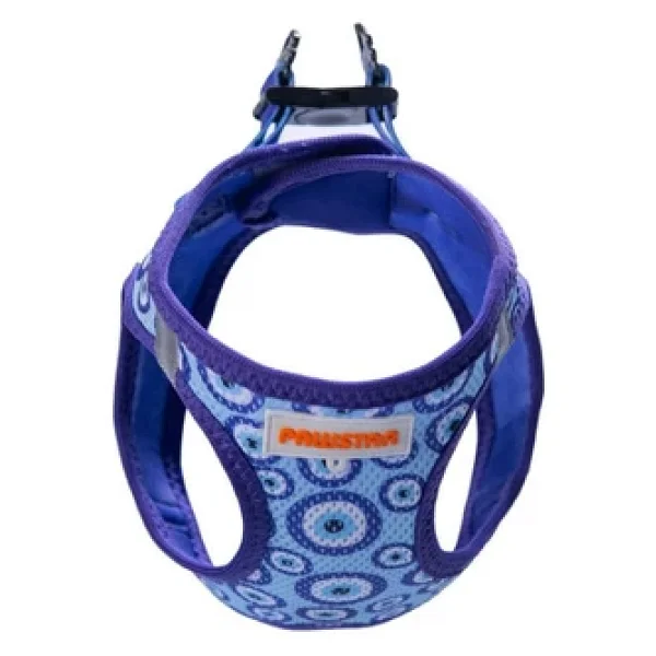 Pawstar Charm Air-mesh Göğüs Tasması Kedi Köpek Göğüs Tasması Nazar Boncuğu Desenli Köpek Tasması - Görsel 5