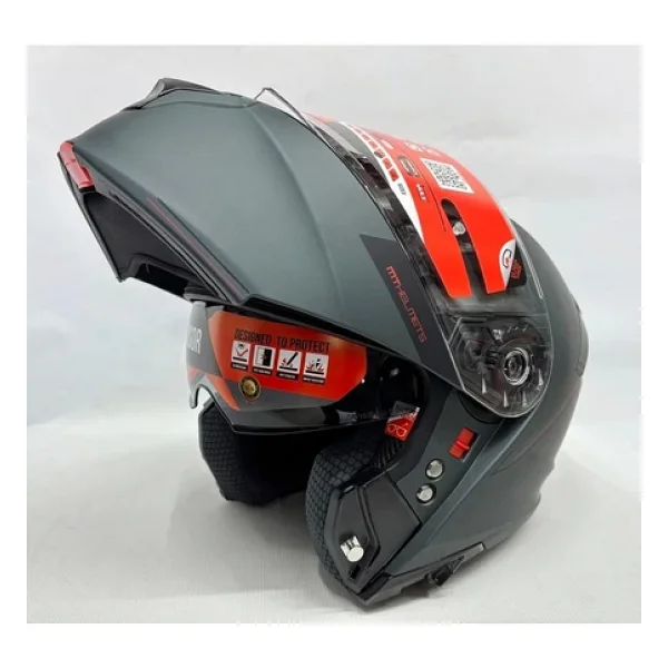 MT Genesis SV Çene Açılır Mat Antrasit Motor Kaskı - Görsel 2