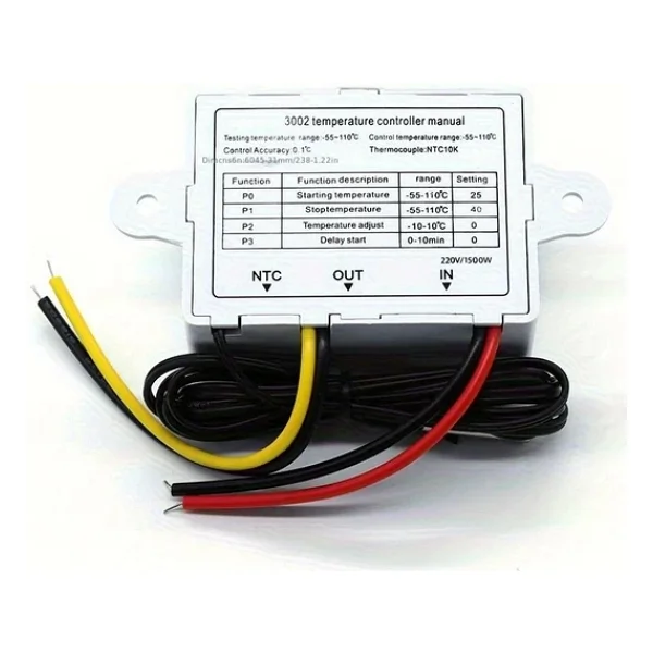 Dijital Termostat Xh-W3002 Led Ekranlı Sıcaklık Kontrol Cihazı 220V - Görsel 8