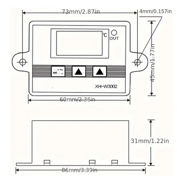 Dijital Termostat Xh-W3002 Led Ekranlı Sıcaklık Kontrol Cihazı 220V - Görsel 10