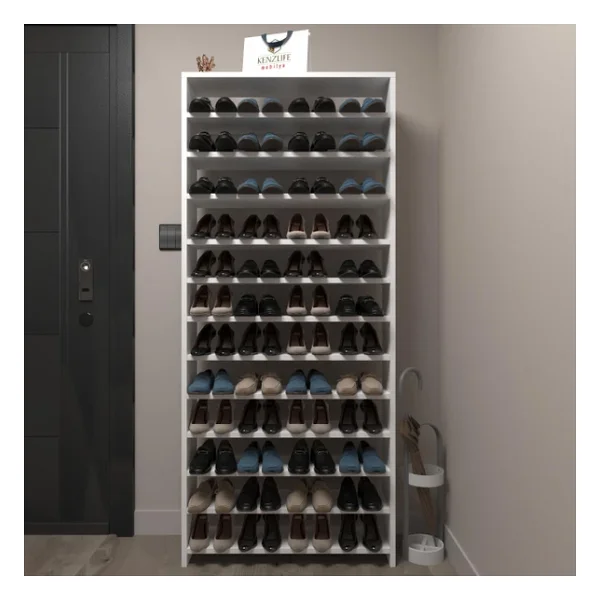 Kenzlife Mısri 183x080x20 48 Çift Ayakkabı Kapasitesi Arkalıksız Suntalam Ayakkabılık - Görsel 6