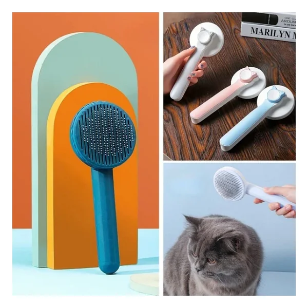 Buffer Basmalı Kedi Köpek Tüy Toparlayıcı Masaj Etkili Pet Fırçası - Görsel 3