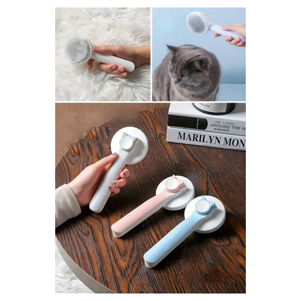 Buffer Basmalı Kedi Köpek Tüy Toparlayıcı Masaj Etkili Pet Fırçası - Görsel 8