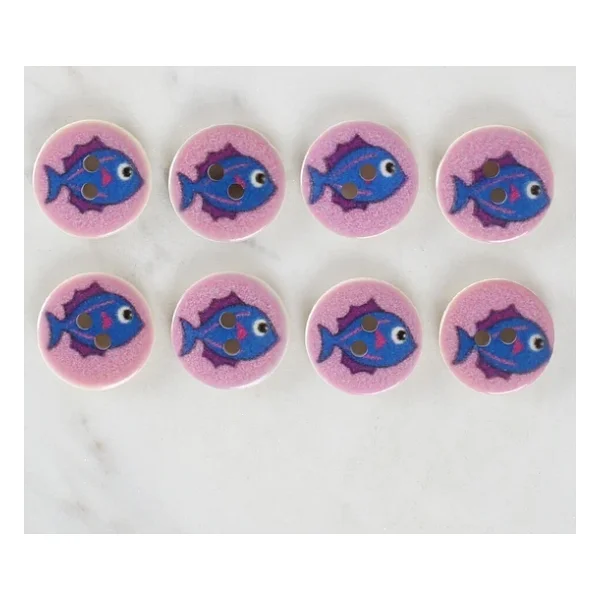 Loren Crafts 8'Li Balık Düğme - 1163 - Görsel 2