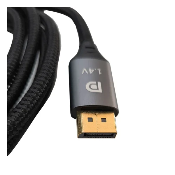 Display 8k Uhd V1.4 Kablo 8k V1.4 Örgülü Display Port Erkek Erkek Kablo 2m - Görsel 3