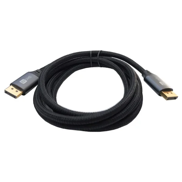 Display 8k Uhd V1.4 Kablo 8k V1.4 Örgülü Display Port Erkek Erkek Kablo 2m - Görsel 4