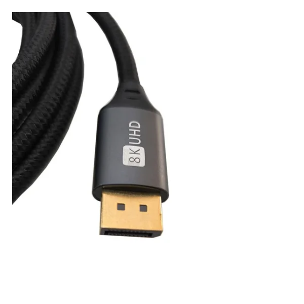 Display 8k Uhd V1.4 Kablo 8k V1.4 Örgülü Display Port Erkek Erkek Kablo 2m - Görsel 2