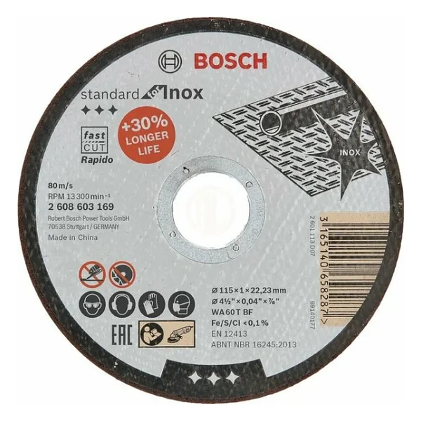 Bosch 2608603169 115x1 mm Inox Kesici Disk - Görsel 3