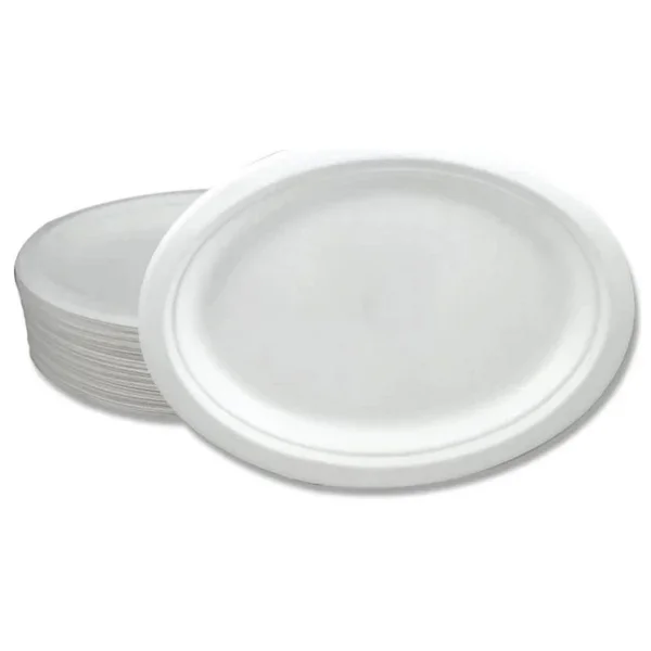 Roll-Up Nature Ekolojik Karton Kağıt Tek Kullanımlık Oval Tabak - 20X26 Cm. - 25 Adetlik 1 Paket - Görsel 3