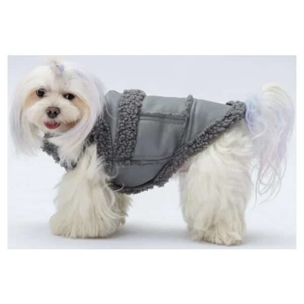Pawstar Gri Churchill Su Geçirmez Küçük Irk Köpek Yeleği - Görsel 2