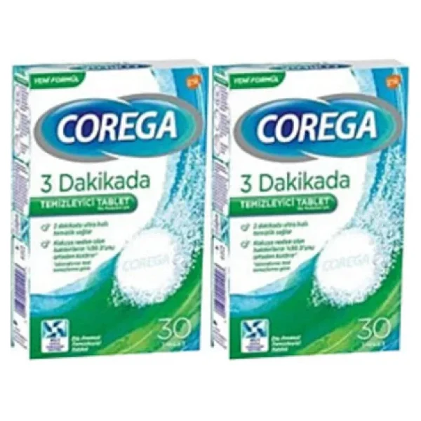 Corega Diş Protez Temizleyici 30 Tablet-2 Adet - Görsel 3
