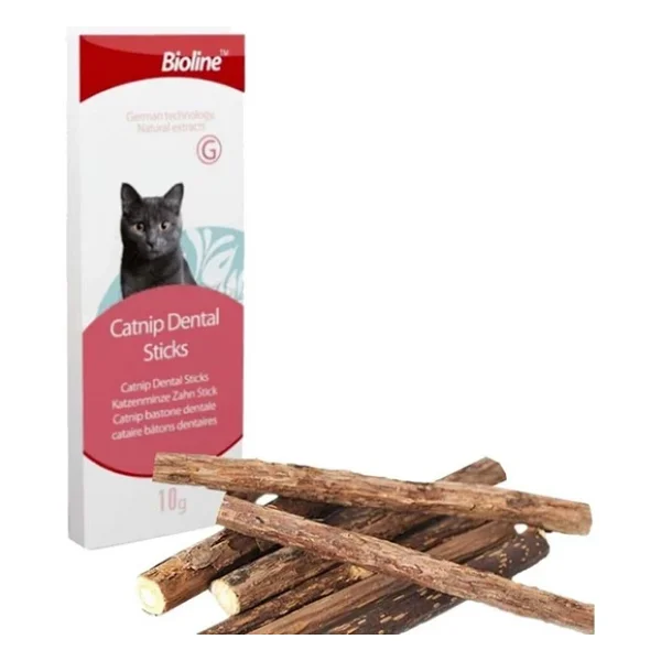 Bioline 5'li Tartar Önleyici Catnipli Dental Kedi Çubukları - Görsel 3