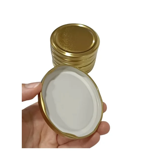 Konserve Kavanoz Kapağı 100 Adet 82Mm Altın Kapak - Görsel 4