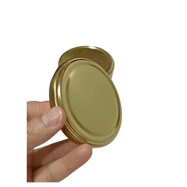 Konserve Kavanoz Kapağı 100 Adet 82Mm Altın Kapak - Görsel 2