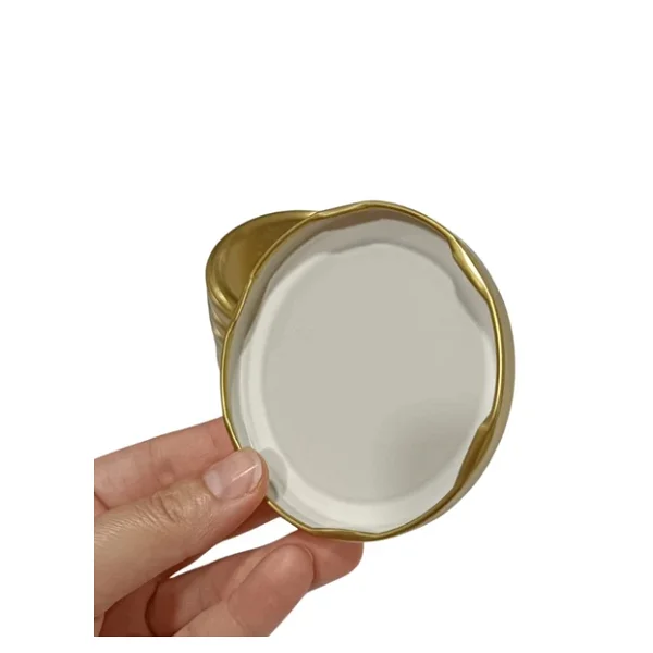 Konserve Kavanoz Kapağı 100 Adet 82Mm Altın Kapak - Görsel 3