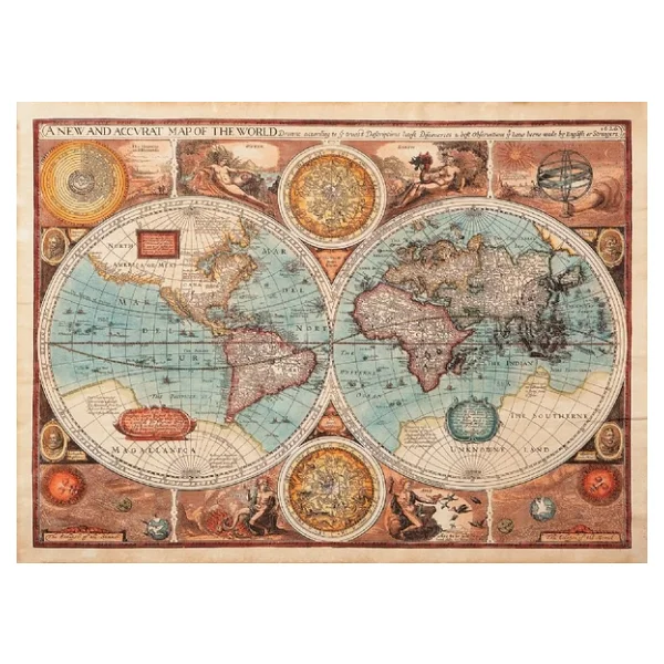 Nova Puzzle Eski Dünya Haritası Puzzle 1000 Parça 41065 - Görsel 3