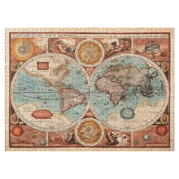 Nova Puzzle Eski Dünya Haritası Puzzle 1000 Parça 41065 - Görsel 5