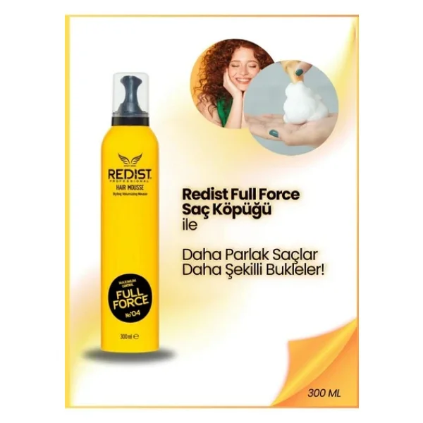 Redist Ultra Sert Isıya Karşı Koruma Sağlayan Saç Şekillendirici Köpük 300 ml - Görsel 5