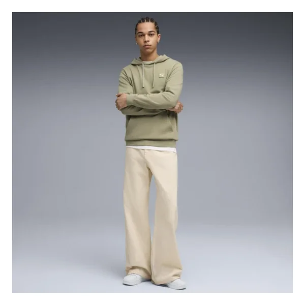 Puma Essentials Elevated 684728-82 Kapüşonlu Yeşil Erkek Sweatshirt - Görsel 5
