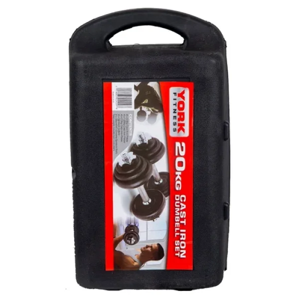 Hepitop Çantalı Döküm Plaka Dambıl Seti 20 Kg Krom Dumbbell Set - Görsel 5