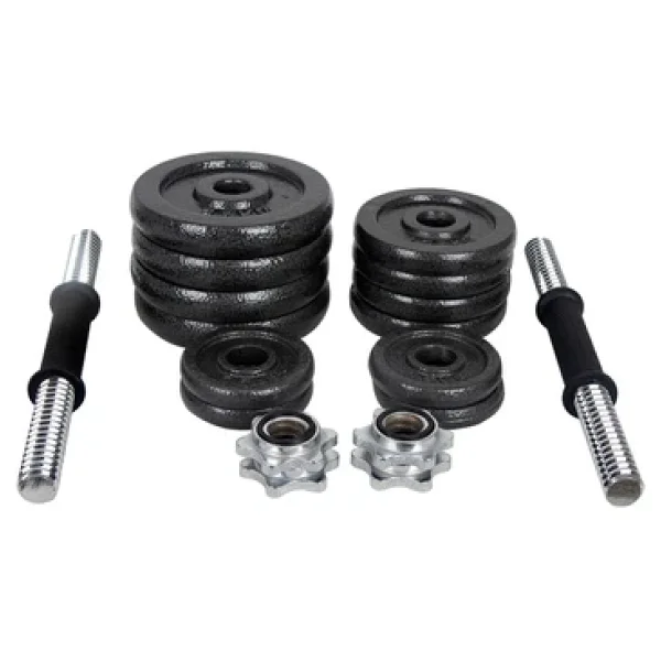 Hepitop Çantalı Döküm Plaka Dambıl Seti 20 Kg Krom Dumbbell Set - Görsel 3